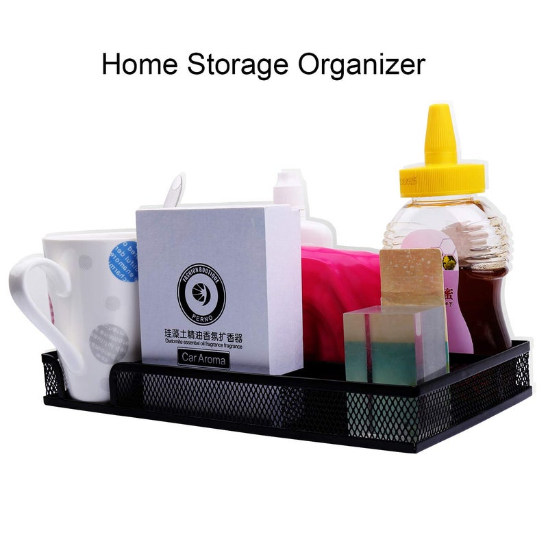 EsOfficce Drawer Organizer, Desk Organizer, Black Metal Mesh Drawer, Desk Drawer Organizer for Home Office and School,11.02X 6.10 X 1.38 Inch,Black - Image 4